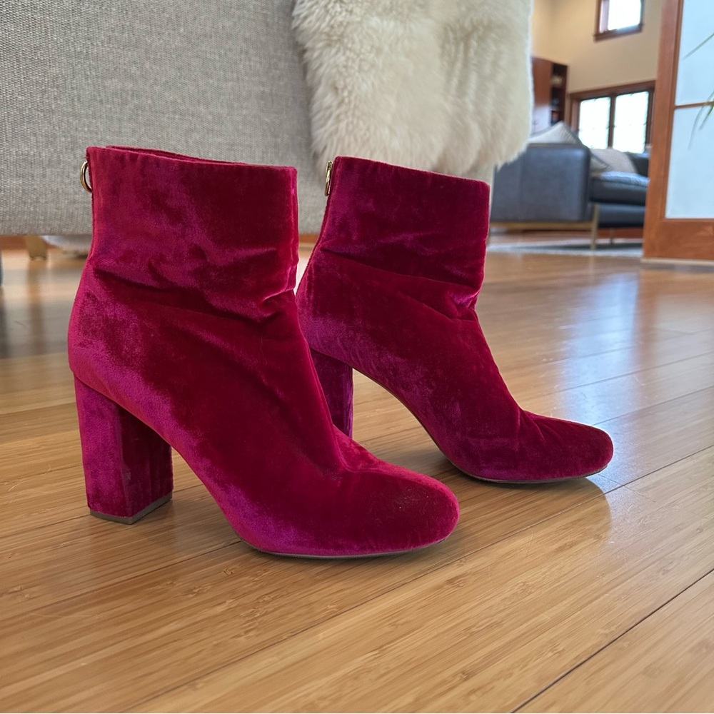 Joie Saleema Velvet Block Heel Boot - Size: 40